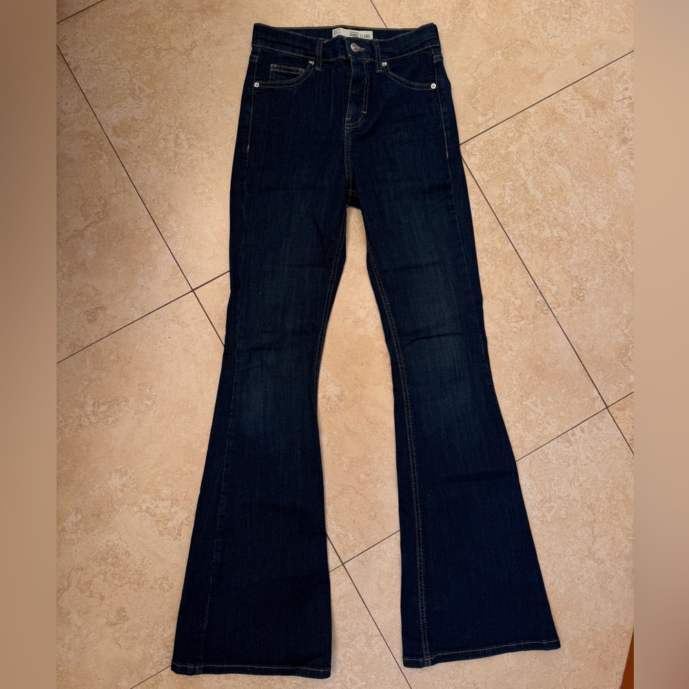 Top shop wide leg flare Jean